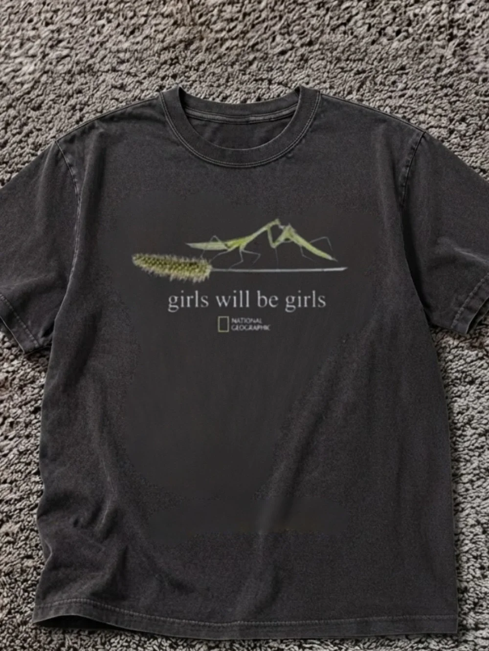 Mantis Graphic Tee National Geographic Nature T-Shirt Black